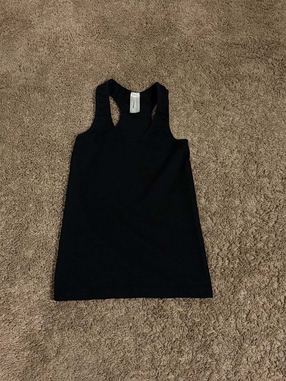 La Linger Women's Black Racerback Tank Top